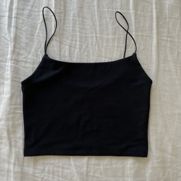 Black Cropped Tank Tops
